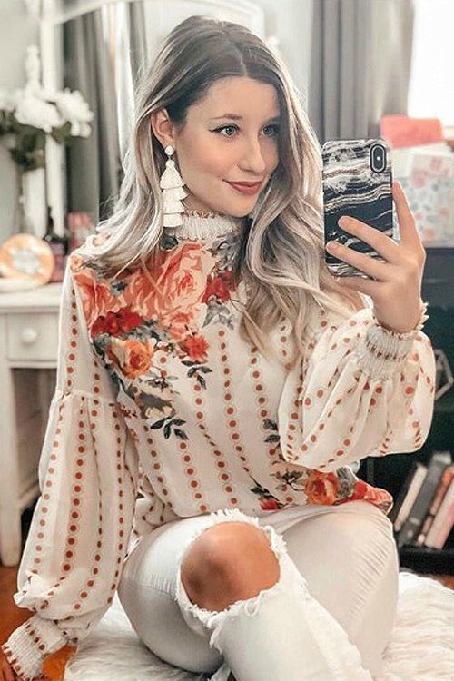 Sorry I'm a Lady Floral Print Top