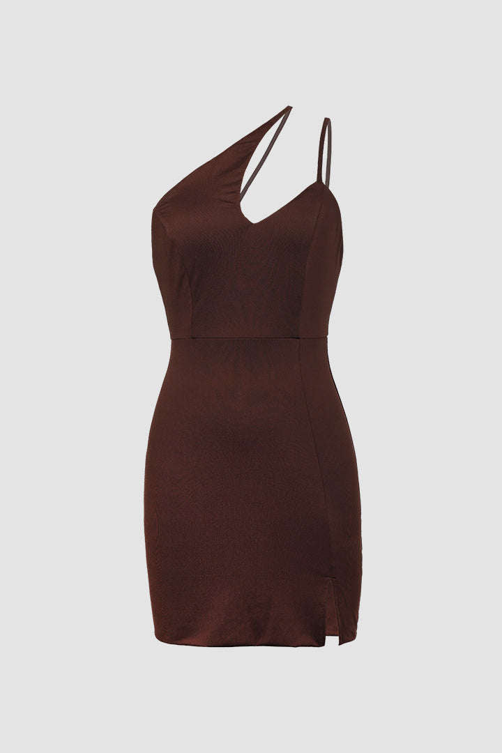 Cocoa Truffle Cut Out Bodycon Jersey Dress