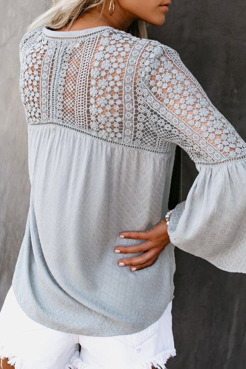 Casually Cute Lace Hollow-Out Top