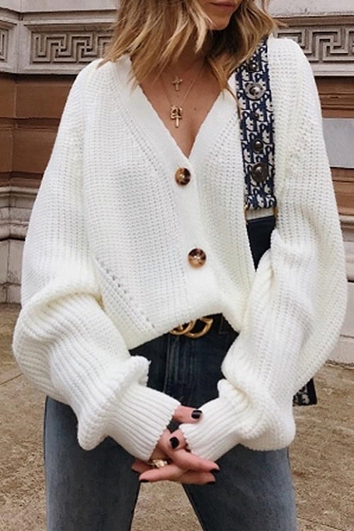 Hug it Out Button-Up Knit Cardigan