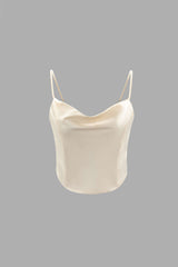 Cowl Neck Satin Cami Top