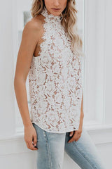 Beautiful in Lace Halter Neck Top
