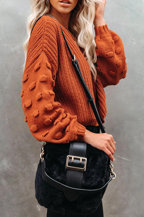 Cozy Cutie Mock Neck Knit Sweater