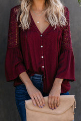 Casually Cute Lace Hollow-Out Top