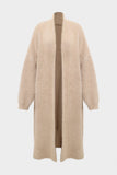 Faux Fur Open Front Long Coat