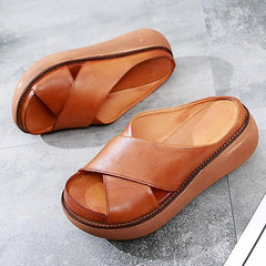 Platform Open Toe Comfy Slippers Casual Slide Sandals