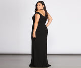 Plus Adelina Formal Halter Crepe Dresses