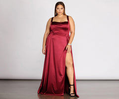 Plus Eve Double Slit Formal Dresses