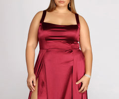 Plus Eve Double Slit Formal Dresses