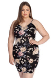 Plus Floral Fascination Midi Dresses