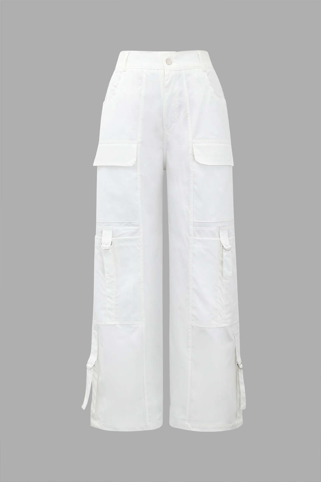 Flap Pocket Wide Leg Cargo Pants