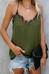 Stay Sweet Lace Spaghetti Cami Top