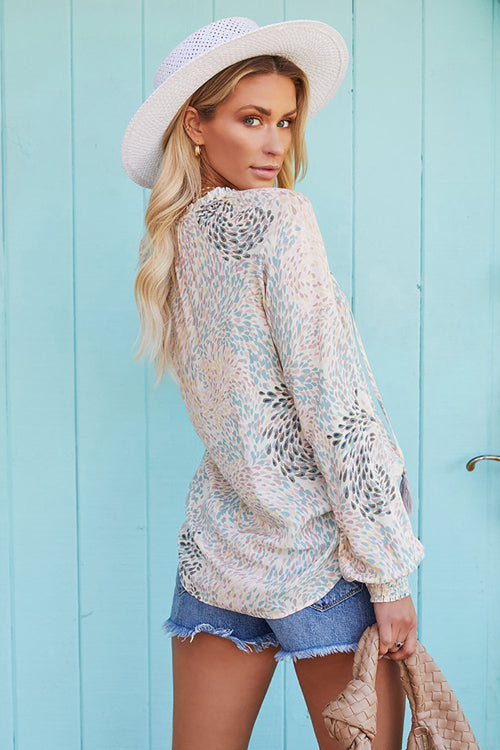 Perfect Outing Floral Print Smocked Top