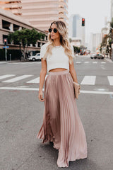 City View Pleated Maxi Skirt