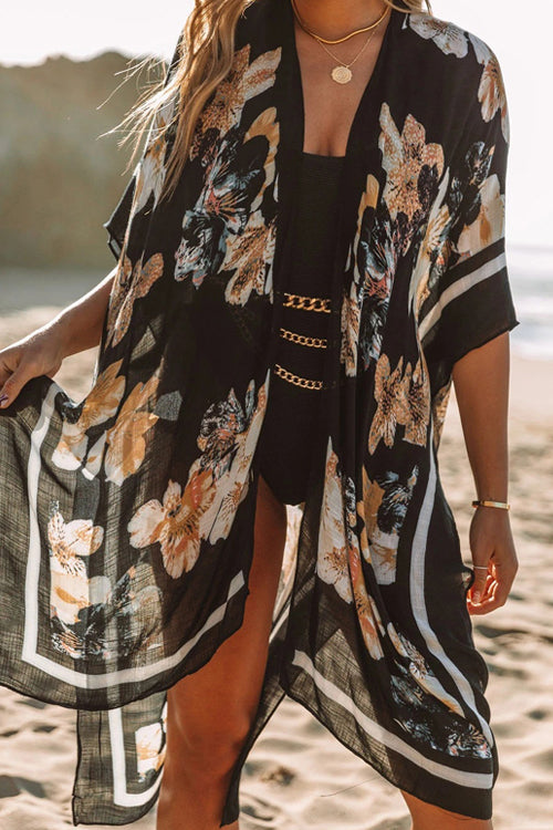 Sunshine And Fun Printed Kimono