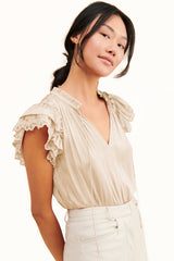 A True Beauty Lace Short Sleeve Top