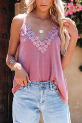 Always Lovely Lace Up Tank Top