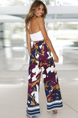 Camouflage Print Wide-leg Trousers