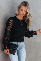 Such A Gift Hollow-Out Sleeve Top