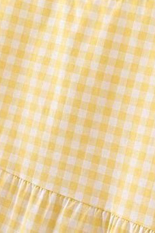 Tartan Layered Ruffle Sleeve Baby Dress