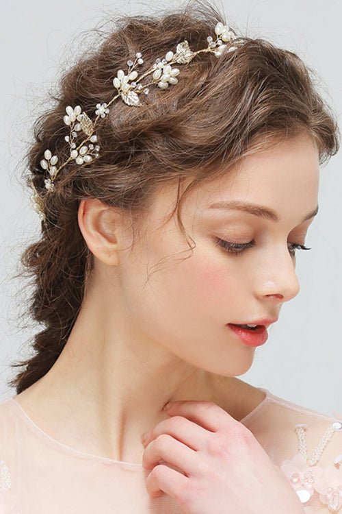 Pearl Diamond Hair Band&Hairpin