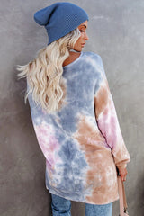 Cheery Scene Tie-Dye Long Sleeve Top