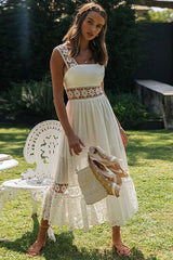Elevated Sweetie White Lace Sleeveless Maxi Dress