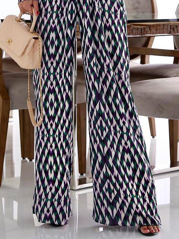 Printed waist Slim v neck jumpsuit for women