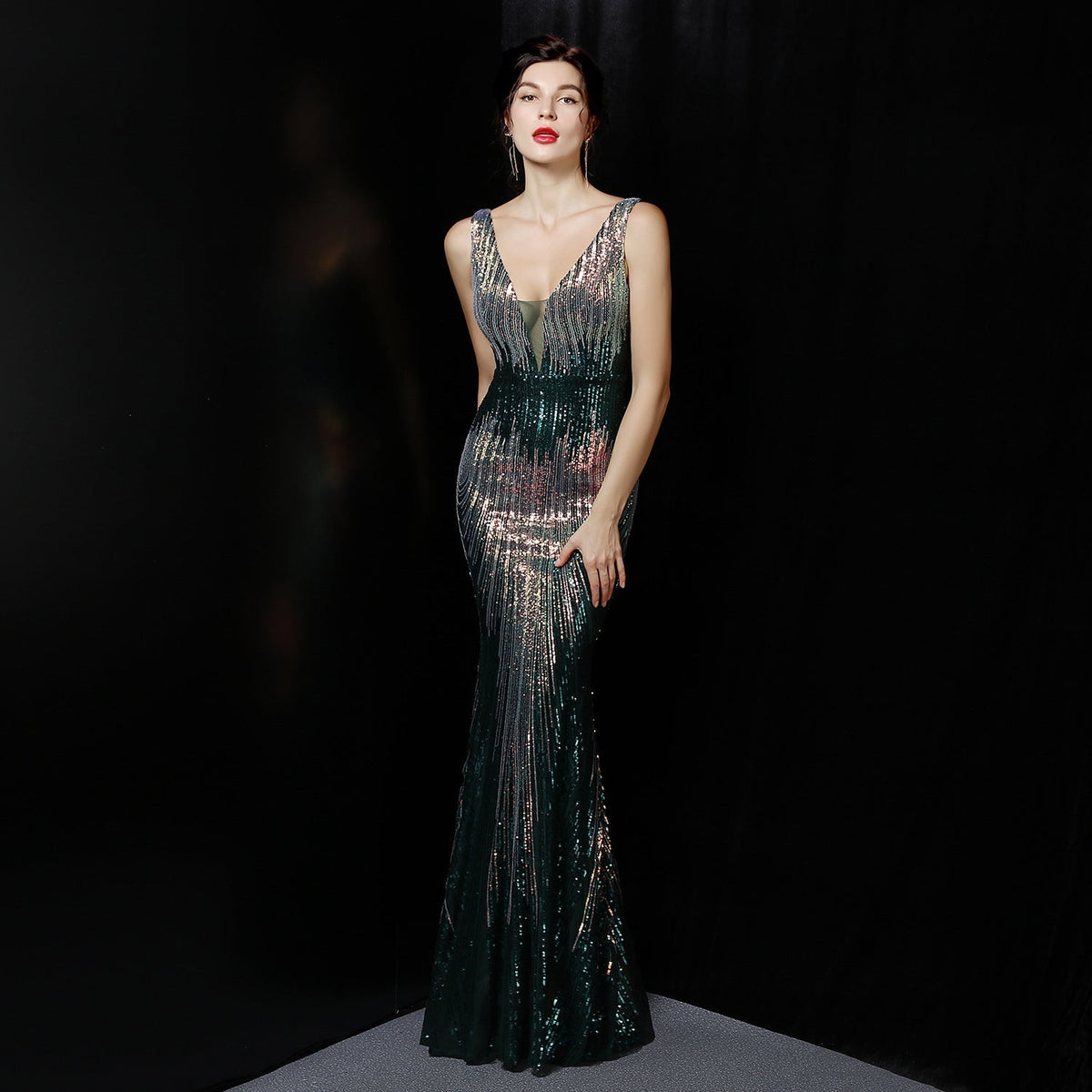 Ava Colorful Sequin Formal Dresses