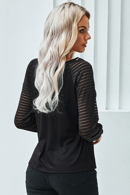 Open To Love Striped Long Sleeve Top