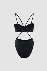 Adjustable Strap One Piece Swimsuit