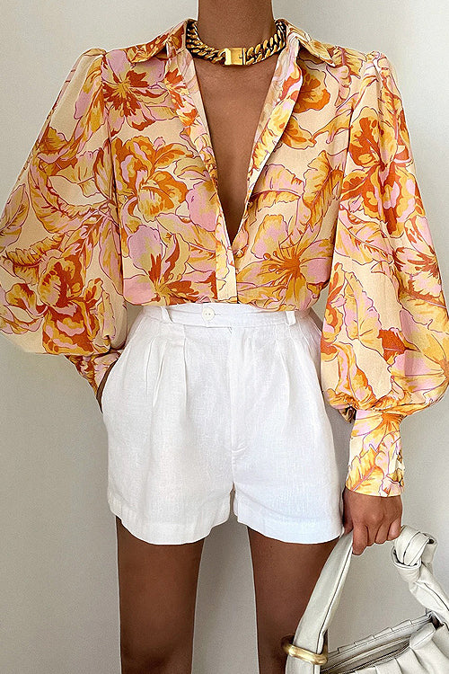 Sunny Side Of Life Floral Print Long Sleeve Top