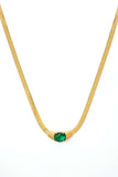 Emerald Snake Chain Necklace