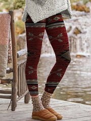 Printed based thin women's long pants