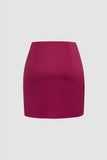 Button Decor Mini Skirt