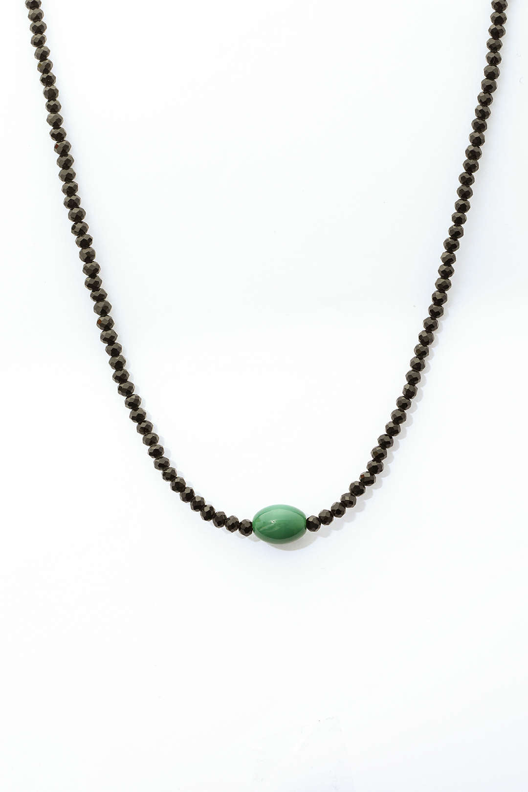 Beaded Stone-pendant Necklace