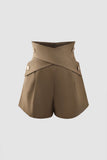 Cross Waist Tailored Shorts