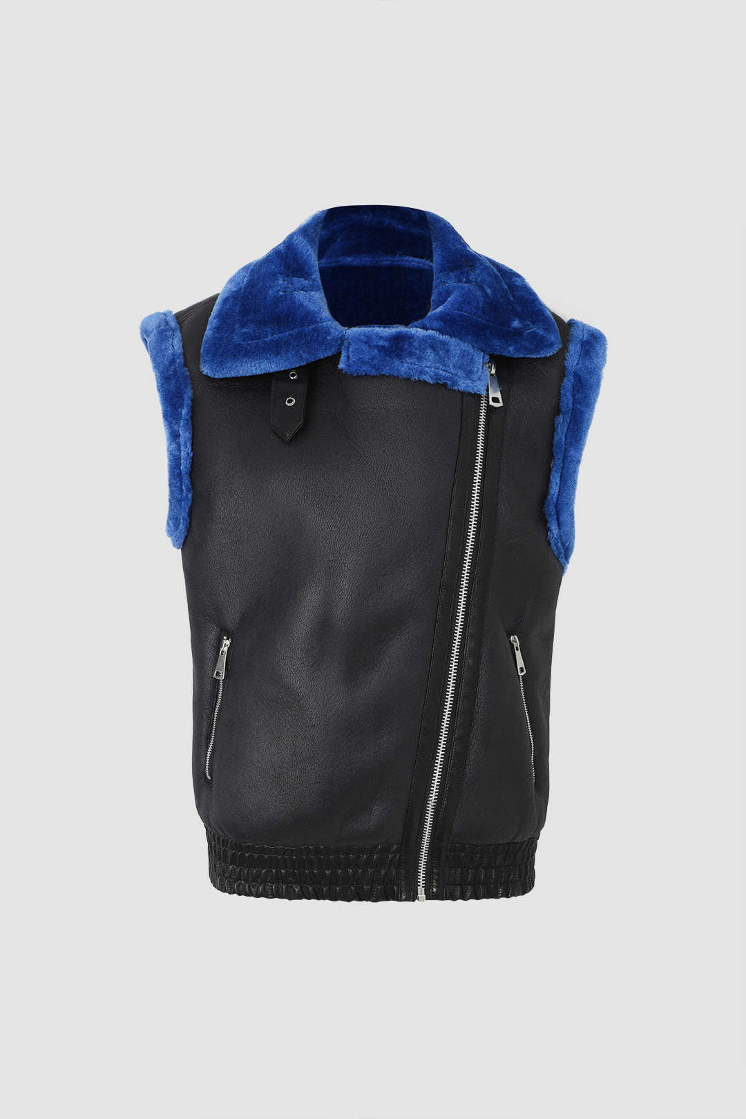 Faux Shearling Leather Vest