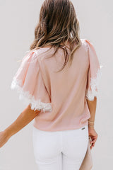 Always True Lace Short Sleeve Top