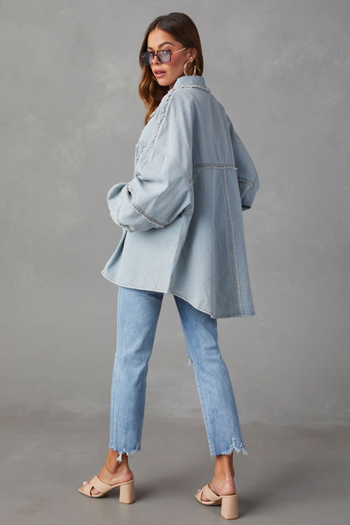 More Than Ready Denim Shacket