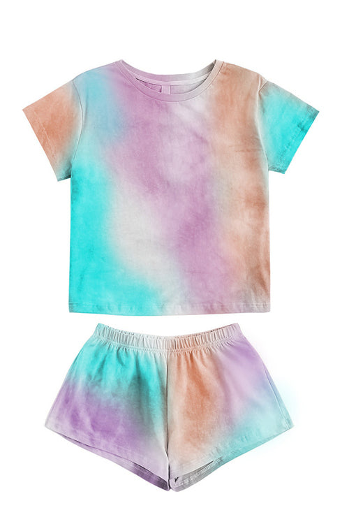 Pure Relaxation Short Sleeve Tie-Dye Suit