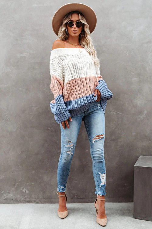 Warm You Up Striped Knit Sweater