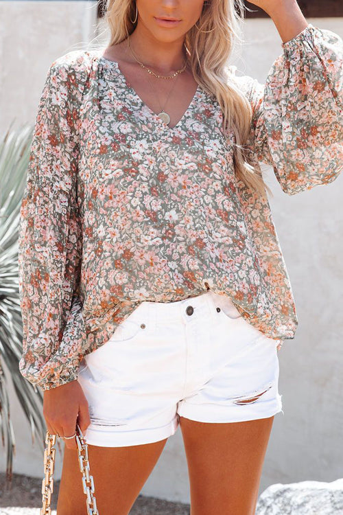 Best Blooms Floral Print Chiffon Top