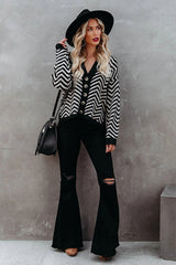 Home Before Daylight Striped Knit Cardigan