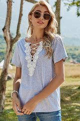 Be My Muse Lace Short Sleeve Tee