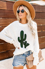 Enjoy the Sunset Cactus Knit Blouse