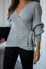 Dressed To Chill Long Sleeve Wrap Sweater