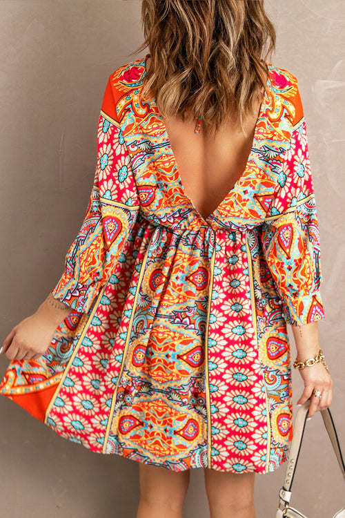 Wanna Be With You Boho Print Mini Dress