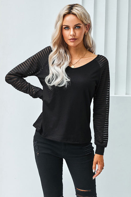 Open To Love Striped Long Sleeve Top