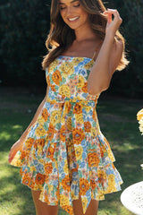 Heart of Marigold Sun Flower Print Mini Dress